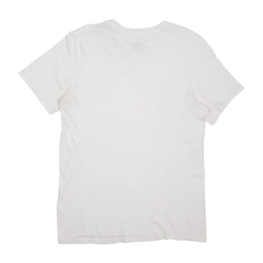 Mens White Adidas Spellout T Shirt