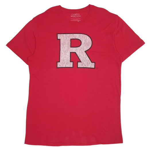 Mens Red Campus Heritage Short Sleeve T Shirt