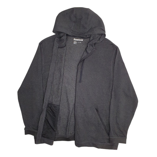 Mens Grey Reebok Hoodie Full Zip Jumper