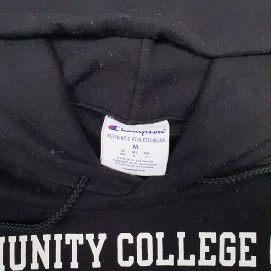 Mens Black Champion Community College Philadelphia Hoodie Jumper