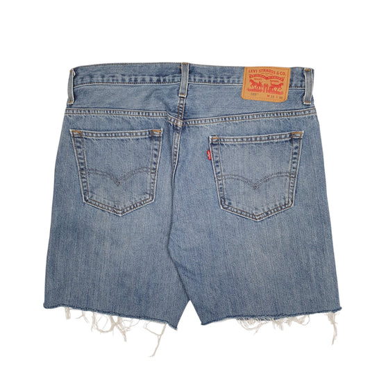 Mens Blue Levis 569 Cut Off Shorts