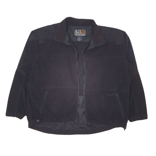 Mens Black 511 tatical Full Zip Jumper