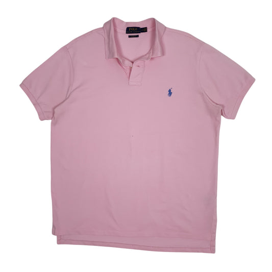 Mens Pink Polo Ralph Lauren Custom Fit Short Sleeve Polo Shirt