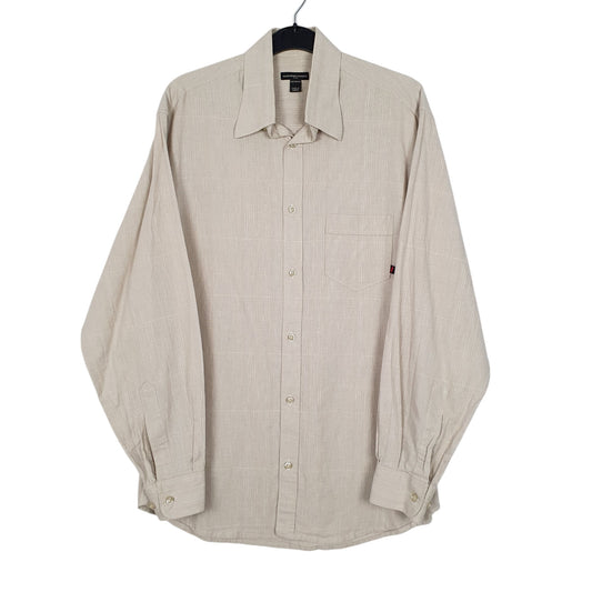 Mens Beige Marlboro Classics Vintage 90s Long Sleeve Shirt