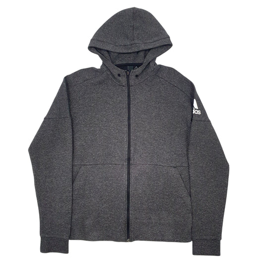 Womens Grey Adidas Full Zip Jumper