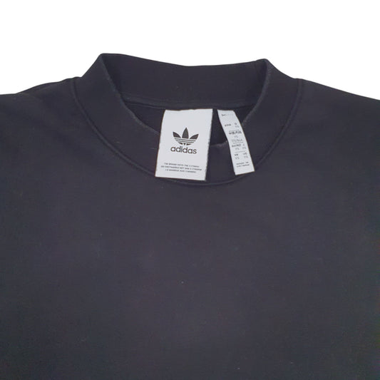 Mens Black Adidas Crewneck Jumper
