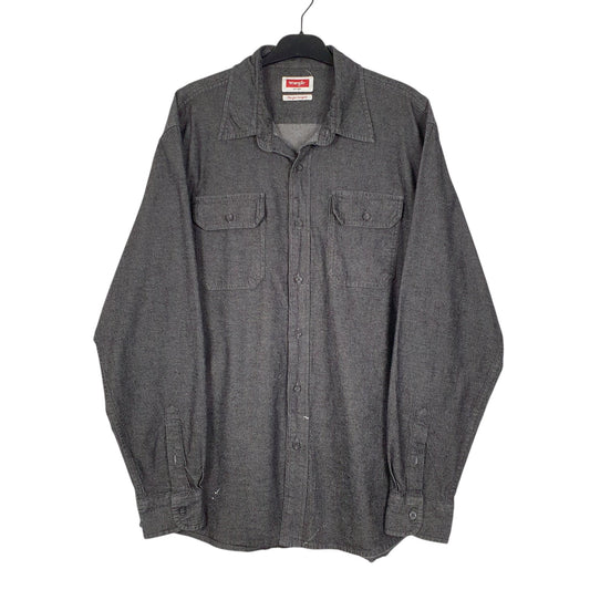 Mens Grey Wrangler Long Sleeve Shirt