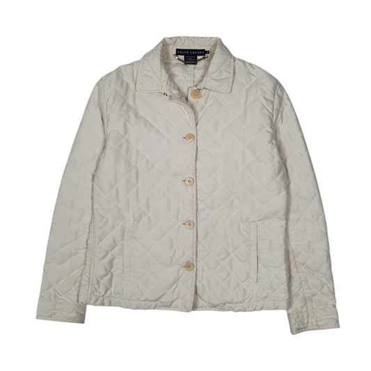 Womens Cream Ralph Lauren Full Zip Coat
