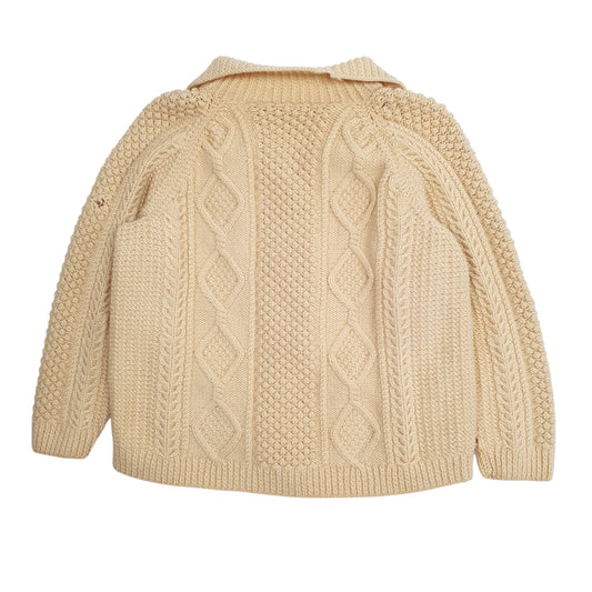 Womens Yellow Unbranded Chunky Knit Cardigan Jumper