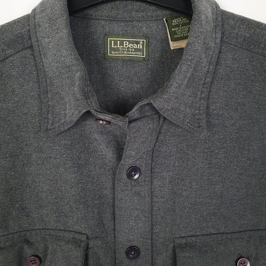 Mens Grey L.L.Bean Chamois Shirt