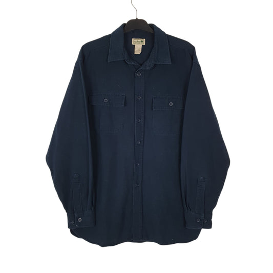 Mens Navy L.L.Bean Heavyweight Long Sleeve Shirt
