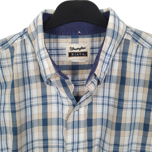Mens Blue Wrangler Riata Shirt
