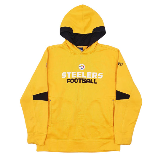 Mens Yellow Reebok NFL Philadelphia Steelers Hoodie Jumper