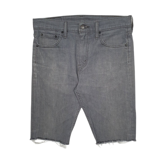Mens Grey Levis 510 Skinny Cut Offs Denim Shorts