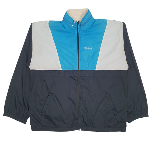 Mens Black Reebok Vintage 90s Hoodie Coat