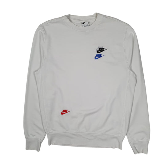 Mens White Nike Goddess of Victory Crewneck Jumper