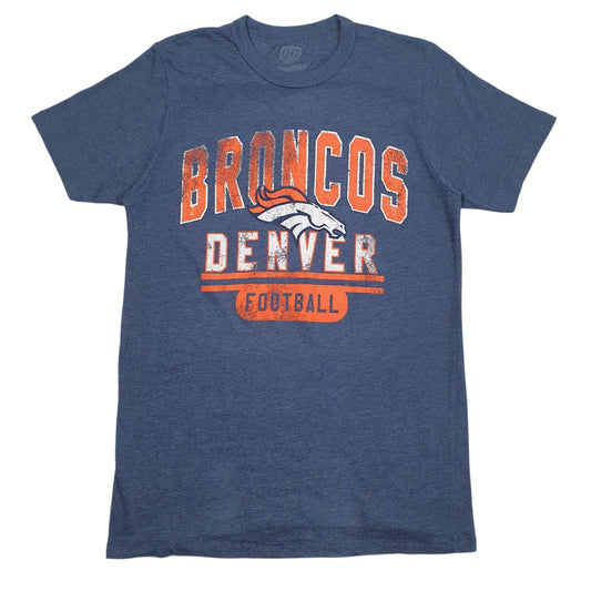 Mens Blue Hands High NFL Denver Broncos Short Sleeve T Shirt