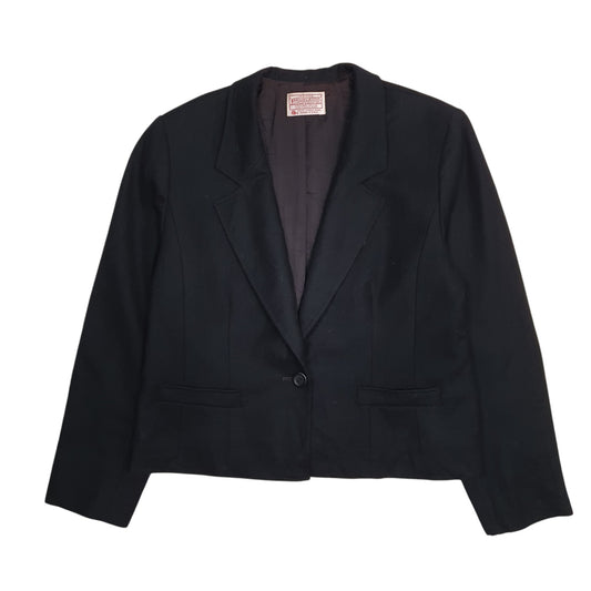 Womens Black Pendleton Vintage 90s Made In USA Coat