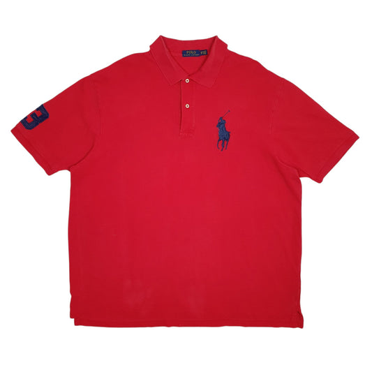 Mens Red Polo Ralph Lauren Short Sleeve Polo Shirt
