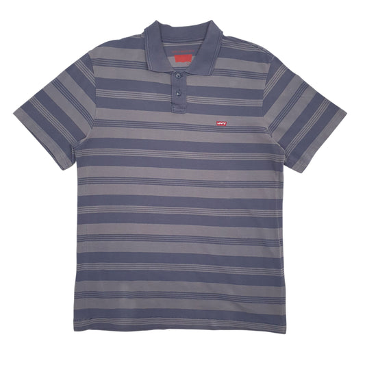Mens Grey Levis Short Sleeve Polo Shirt