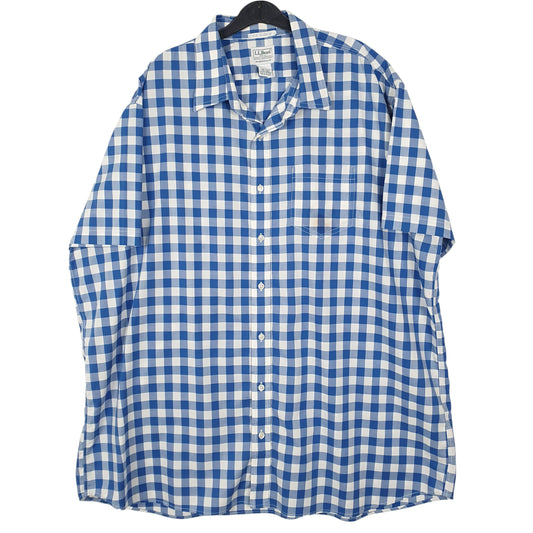 Mens Blue L.L.Bean Short Sleeve Shirt