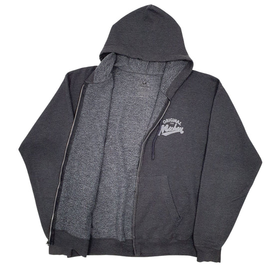 Mens Grey Hanes Disney Full Zip Jumper