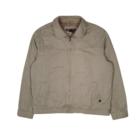 Mens Beige Tony Hawk Harrington Sherpa Lined Coat