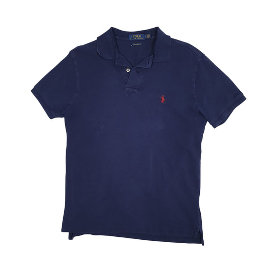 Mens Navy Polo Ralph Lauren Custom Slim Fit Short Sleeve Polo Shirt