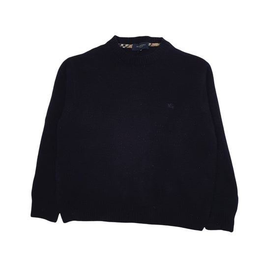 Womens Navy Burberry Crewneck Jumper