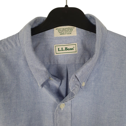 Mens Blue L.L.Bean Vintage 90s Shirt