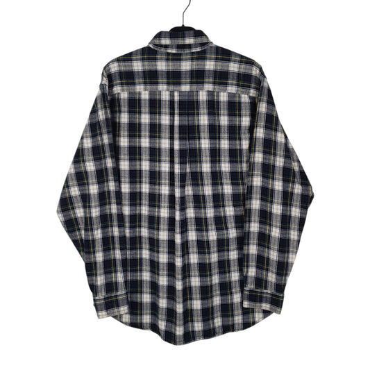 Mens Navy L.L.Bean Thick Flannel Plaid Shirt