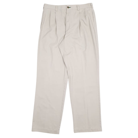 Mens Grey Tommy Hilfiger Pleated Chino Trousers