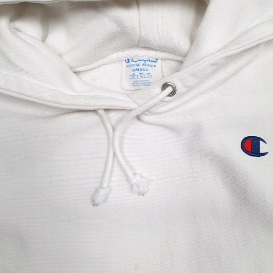 Womens White Champion Reverse Weave Hoodie Jumper