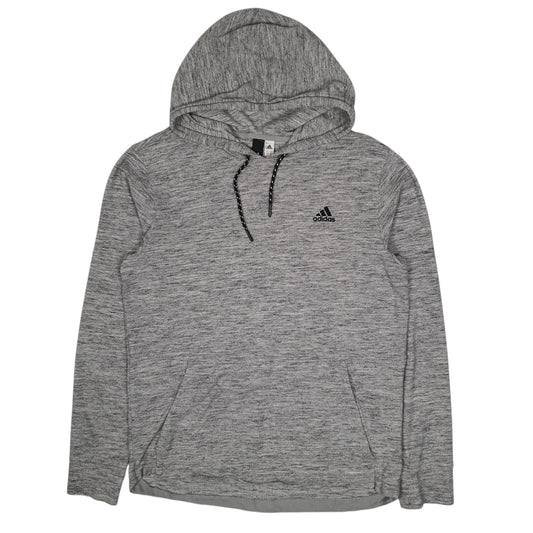Mens Grey Adidas Lightweight Hoodie Jumper
