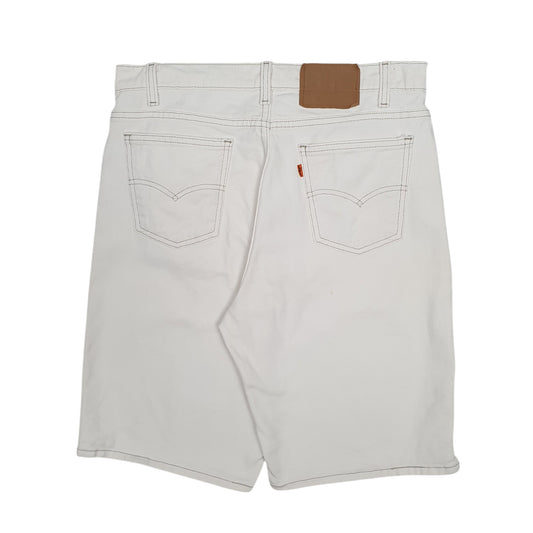Mens White Levis Vintage 90s Orange Tab made In USA Shorts