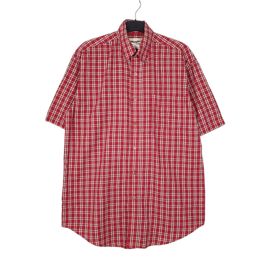 Mens Red Wrangler Riata Cowboy Short Sleeve Shirt