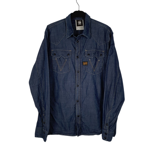 Mens Blue G Star Raw Denin Long Sleeve Shirt
