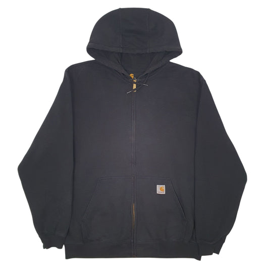 Mens Black Carhartt Original Fit Full Zip Jumper