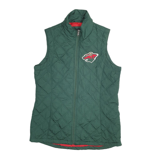Mens Green NHL Minnesota Wild Hockey Puffer Coat