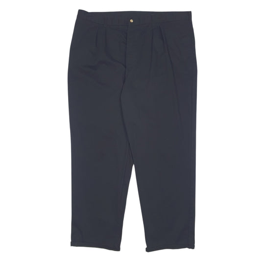 Mens Black Dickies Pleated Chino Trousers
