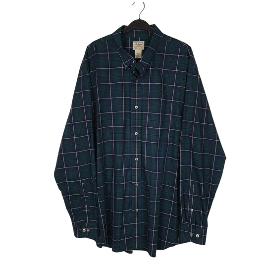 Mens Green L.L.Bean Long Sleeve Shirt