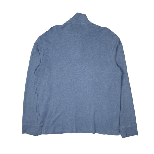 Mens Blue Polo Ralph Lauren Estate Rib Quarter Zip Jumper