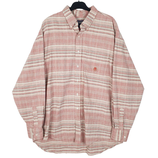 Mens Pink Wrangler Twenty X Vintage 90s Made In USA Long Sleeve Shirt