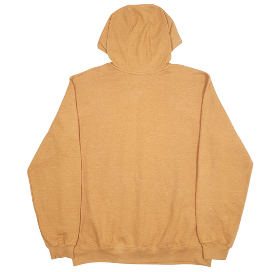 Mens Orange Carhartt Spellout Hoodie Jumper