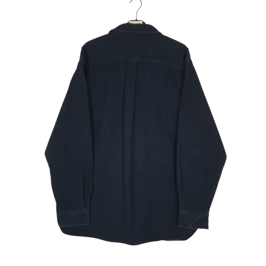 Mens Navy L.L.Bean Thick Chamois Shirt