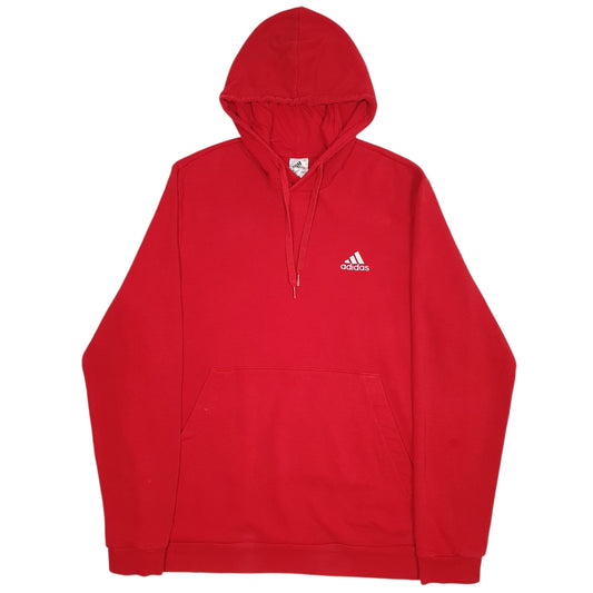 Mens Red Adidas Hoodie Jumper