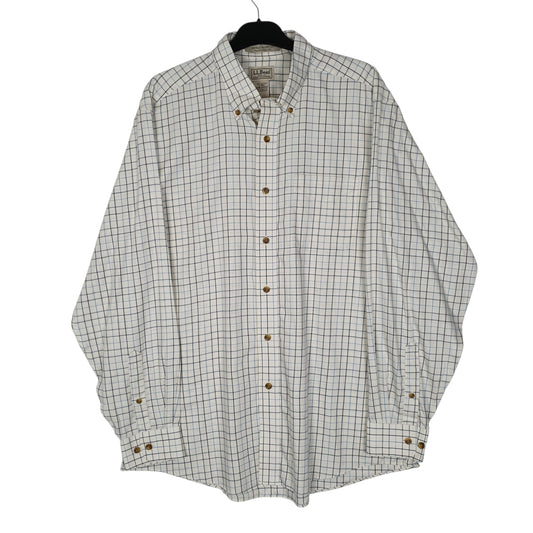 Mens Cream L.L.Bean Long Sleeve Shirt