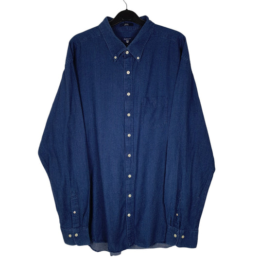 Mens Navy GANT Long Sleeve Shirt