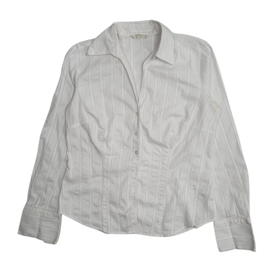 Womens White M&S Blouse Long Sleeve Shirt