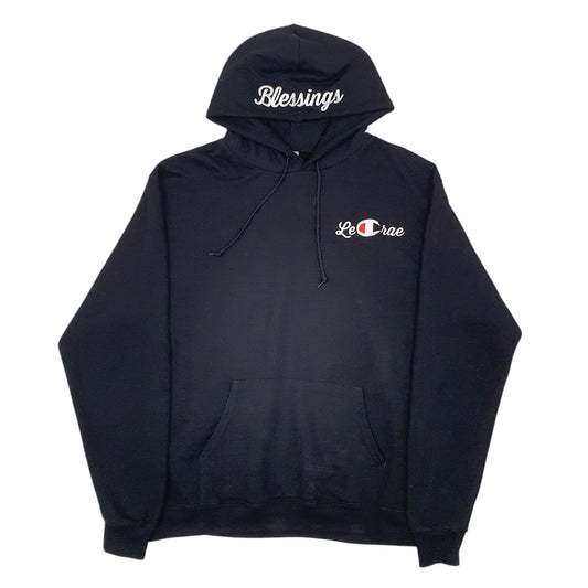 Mens Black Champion Hoodie Jumper